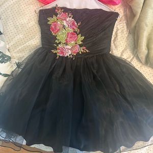 Betsey Johnson Vintage Formal Dress Jewel Corset Tulle Skirt Size 6/8